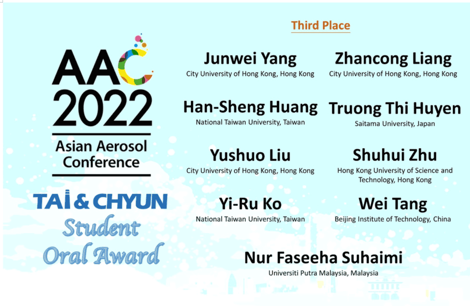 AAC2022 Tai & Chyun Student Oral and Poster Award - Oral Award